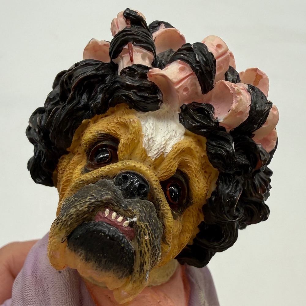 Zelda Wisdom Bulldog Bobblehead Im A Morning Person At Noon Figurine Purple Robe - Picture 5 of 12